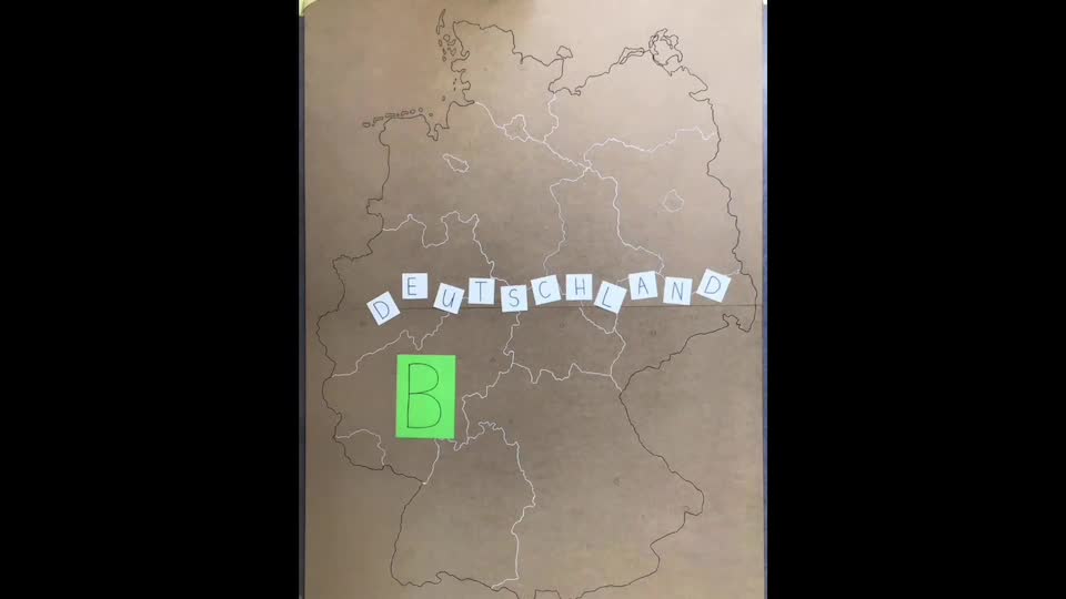 Ein Kartenausschnitt von Deutschland mit der Beschriftung 